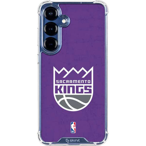 NBA Sacramento Kings Distressed Galaxy S25 Clear Case
